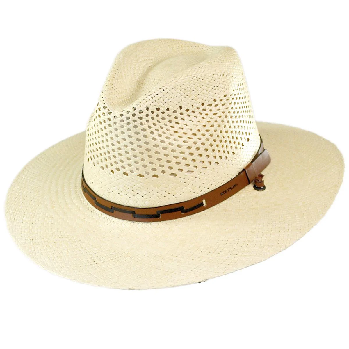 Airway Panama Straw Safari Fedora Hat