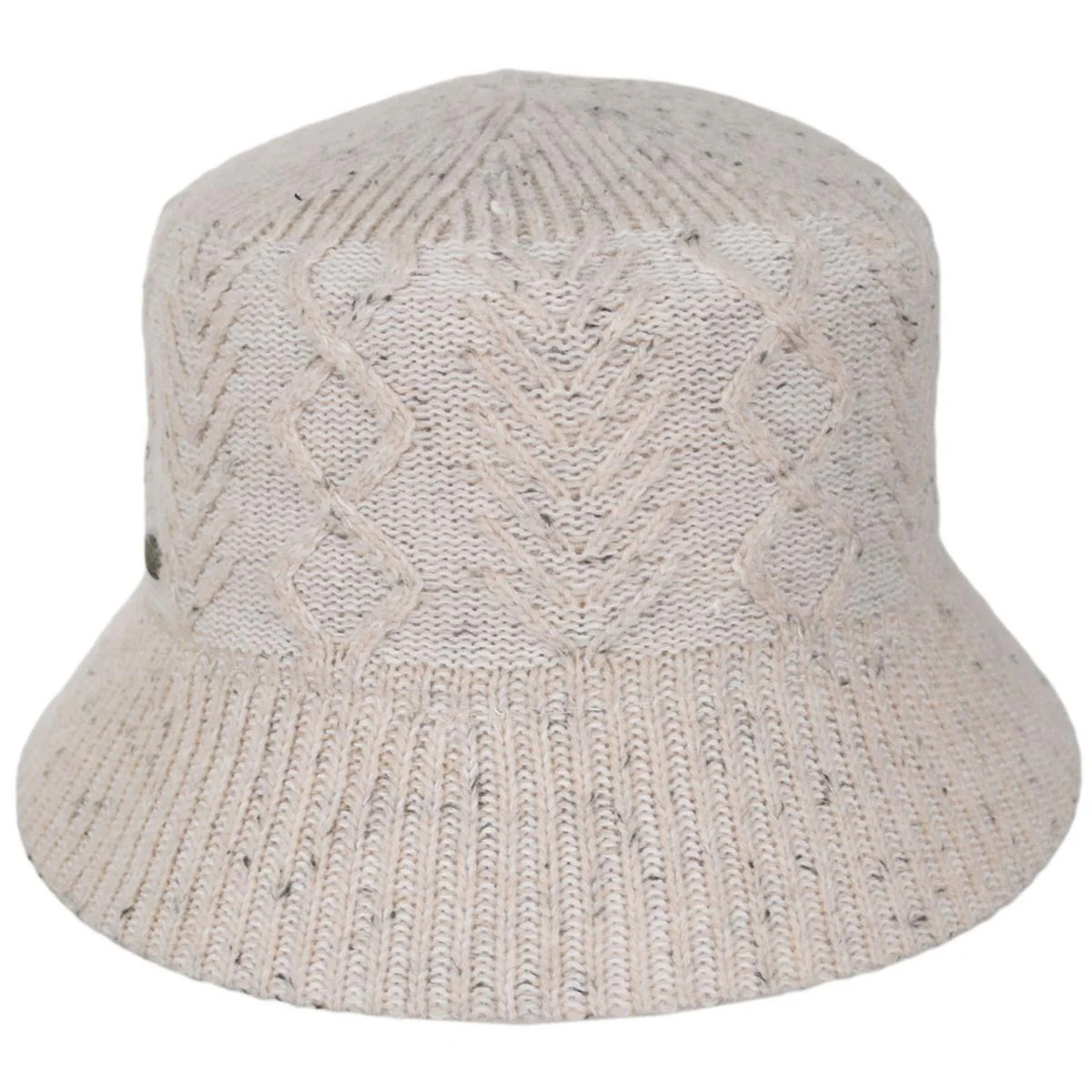 Aran Cable Knit Wool Blend Bucket Hat - Image 6