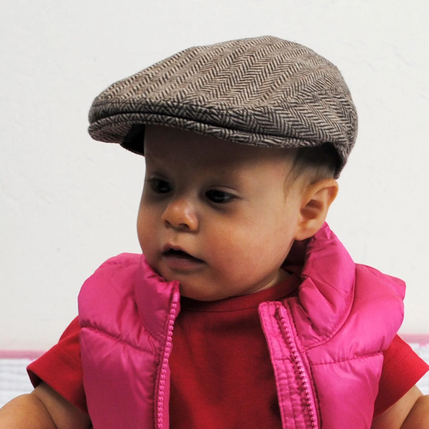 Baby Herringbone Wool Blend Ivy Cap - Image 13