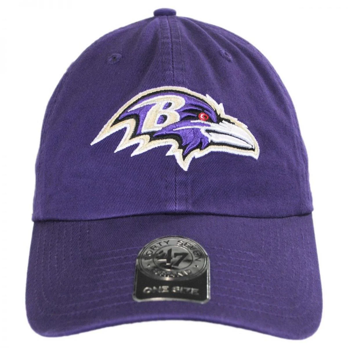 Baltimore Ravens NFL Clean Up Strapback Baseball Cap Dad Hat - Image 2