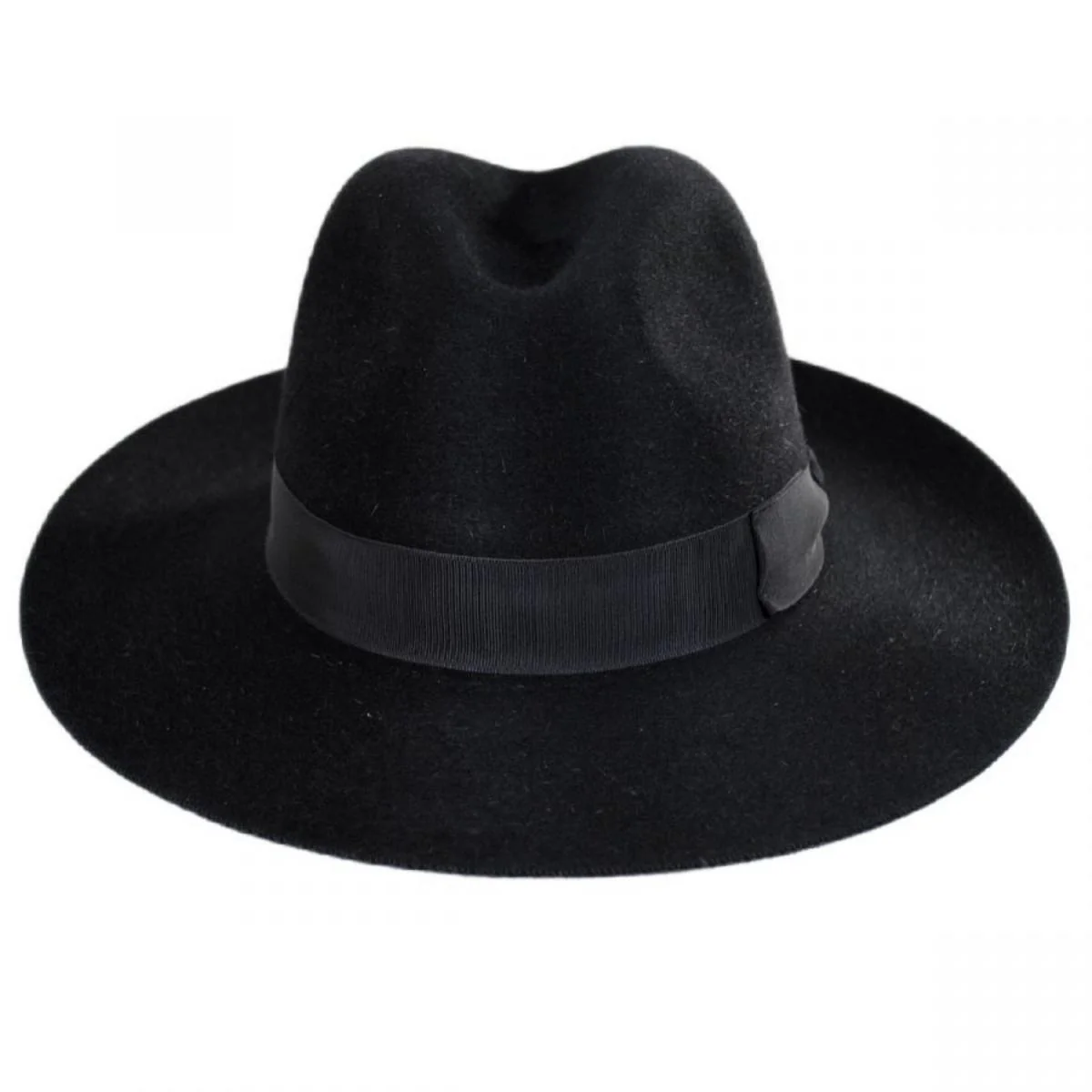 Buck Fur Felt Wide Brim Fedora Hat - Image 2
