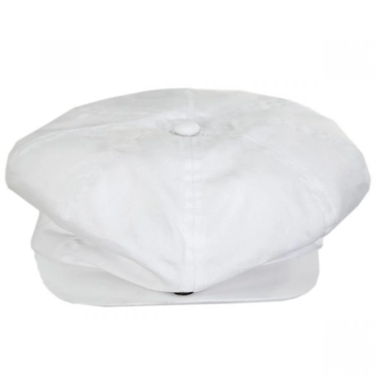 Capper Cotton Newsboy Cap - White - Image 2