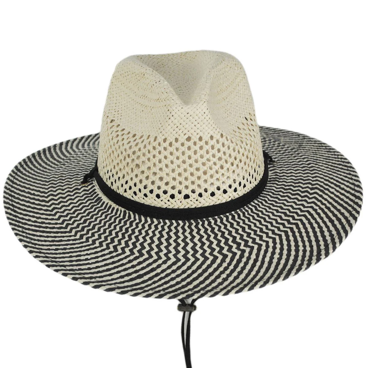 Chevron Toyo Straw Aussie Fedora Hat - Image 2