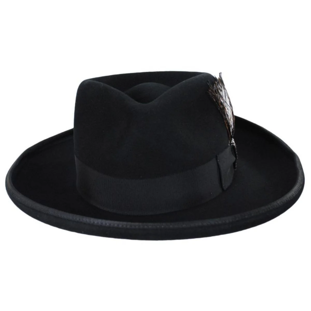 Cote Pencil Curl Brim Wool Felt Fedora Hat - Image 6