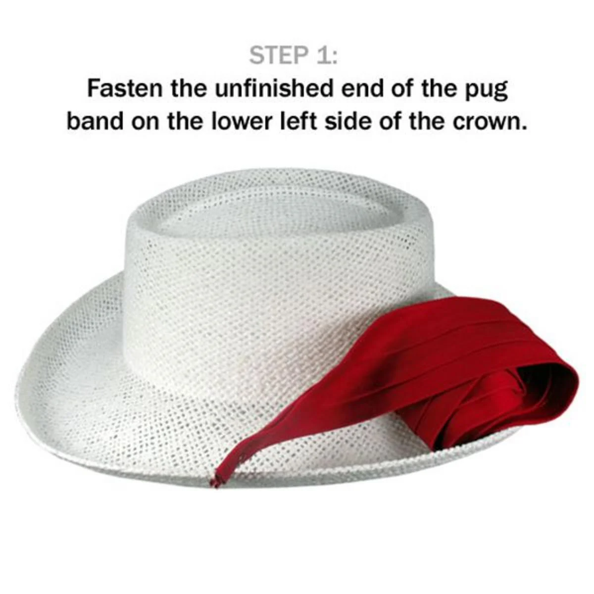 Cotton Twill 3-Pleat Puggaree Hat Band - Image 2