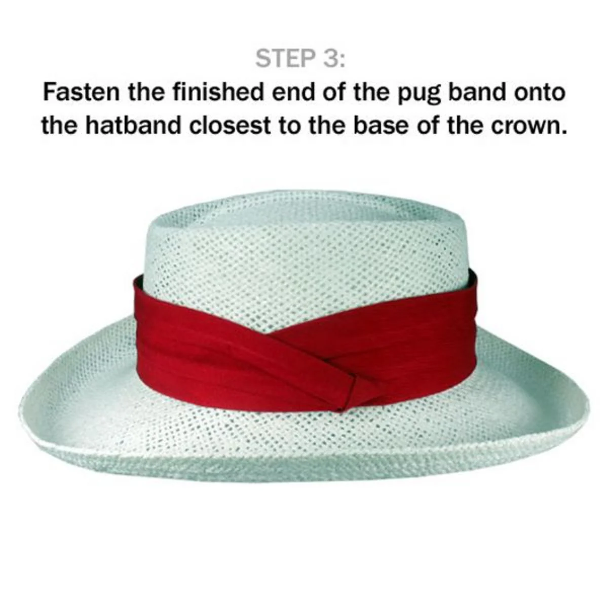 Cotton Twill 3-Pleat Puggaree Hat Band - Image 4