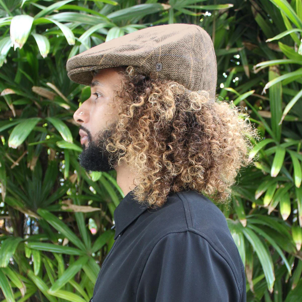 Croydon Herringbone Plaid Wool Blend Ivy Cap - Image 2