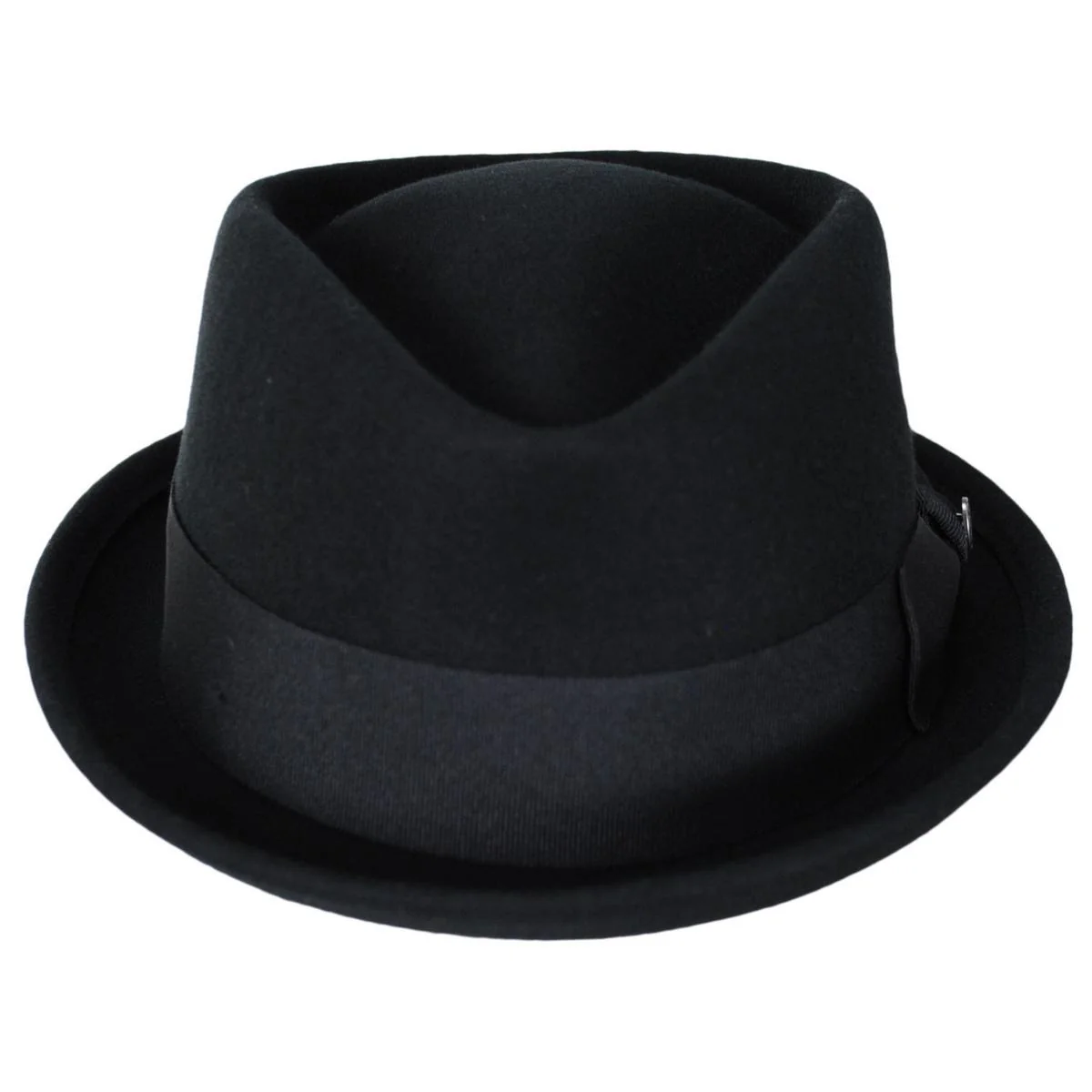 Crushable Wool Felt Diamond Crown Fedora Hat - Image 3