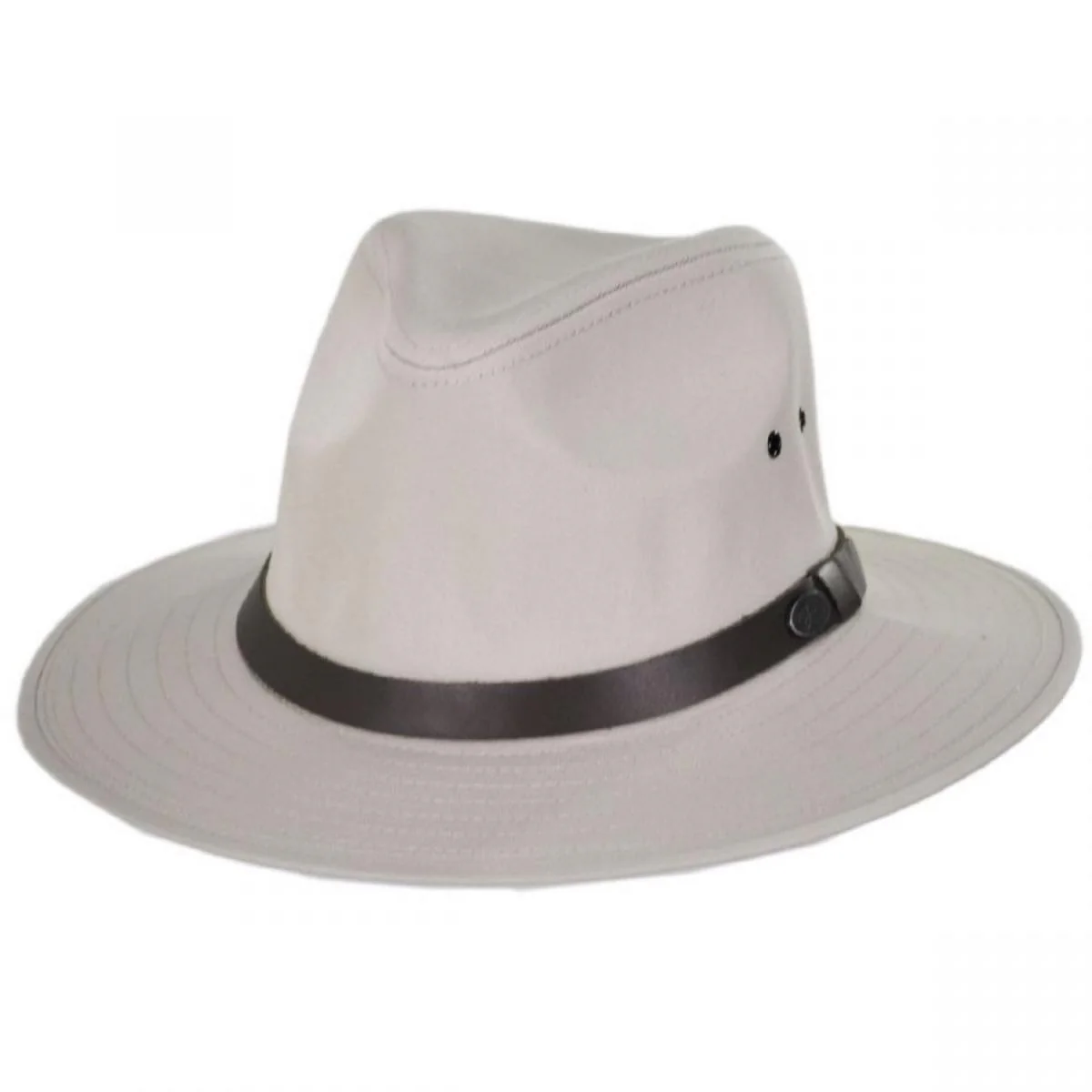 Dalton Cotton Blend Rain Safari Fedora Hat - Chino