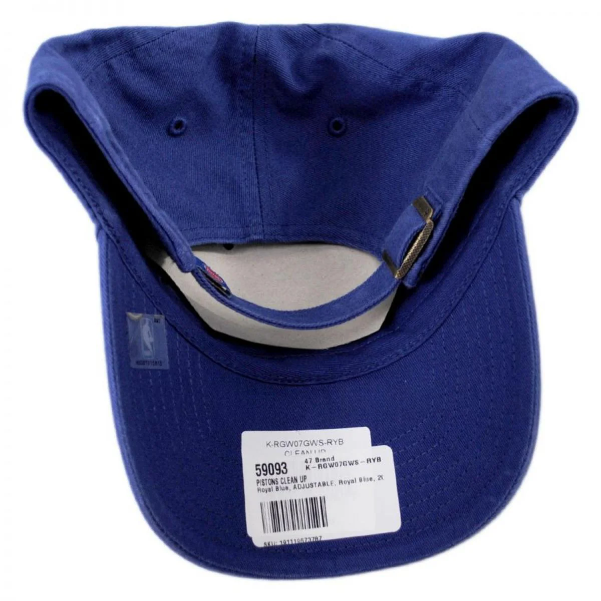 Detroit Pistons NBA Clean Up Strapback Baseball Cap Dad Hat - Image 4