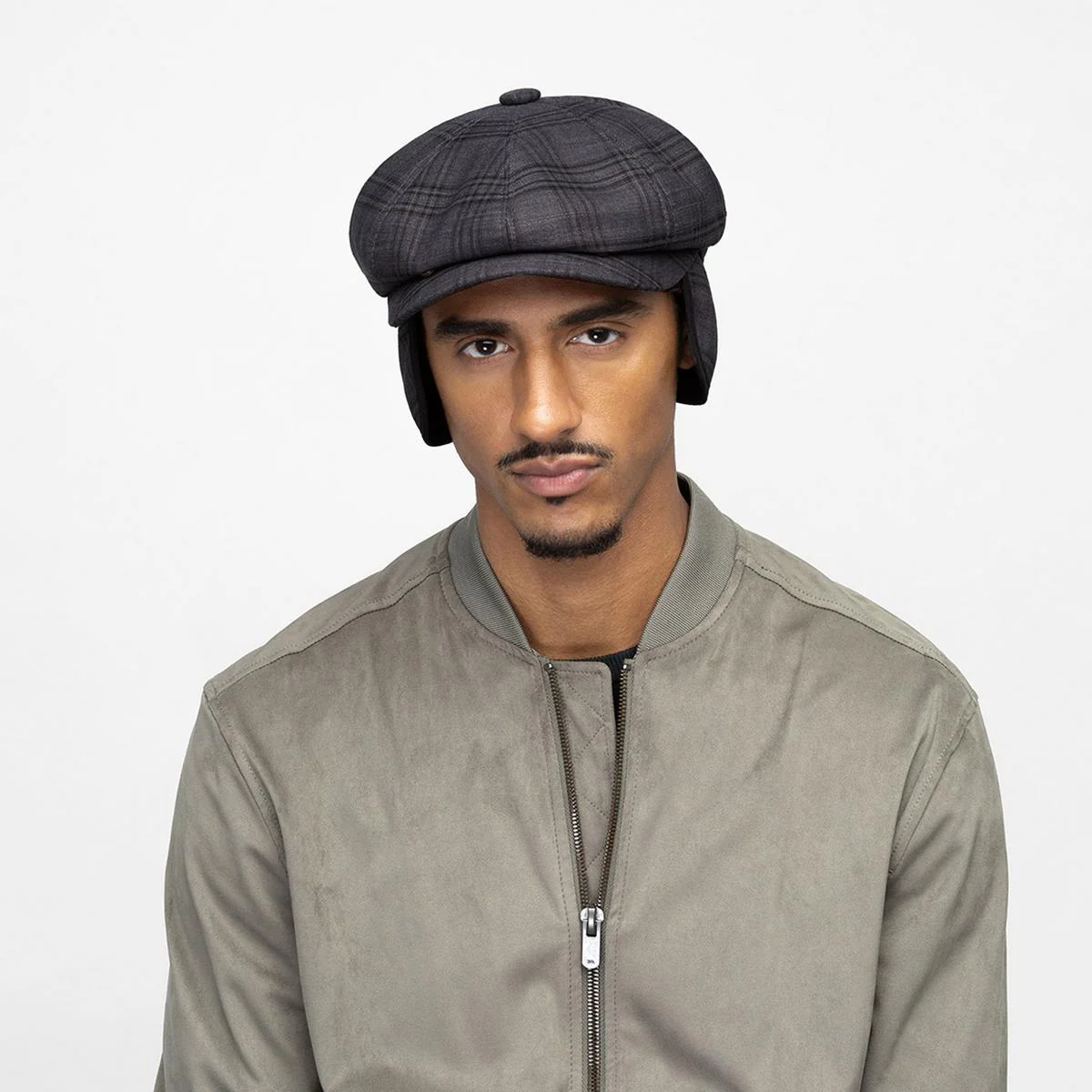 Eniry Plaid Earflap Newsboy Cap - Image 7