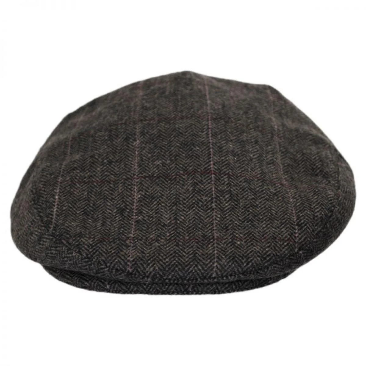 Euston Herringbone Plaid Wool Blend Ivy Cap - Image 2