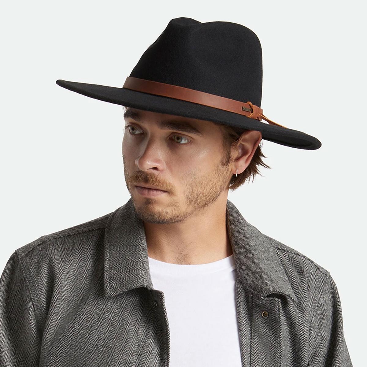 Field Proper Wool Felt Fedora Hat - Black - Image 2