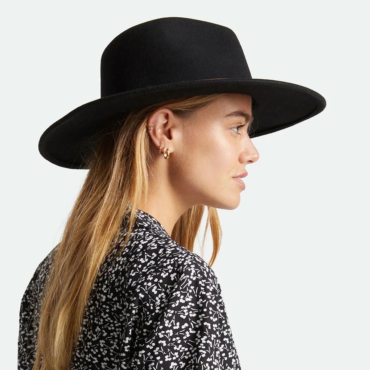 Field Proper Wool Felt Fedora Hat - Black - Image 3