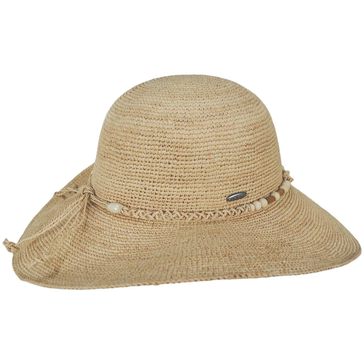 Fiesta Island Raffia Crochet Straw Swinger Sun Hat - Image 3