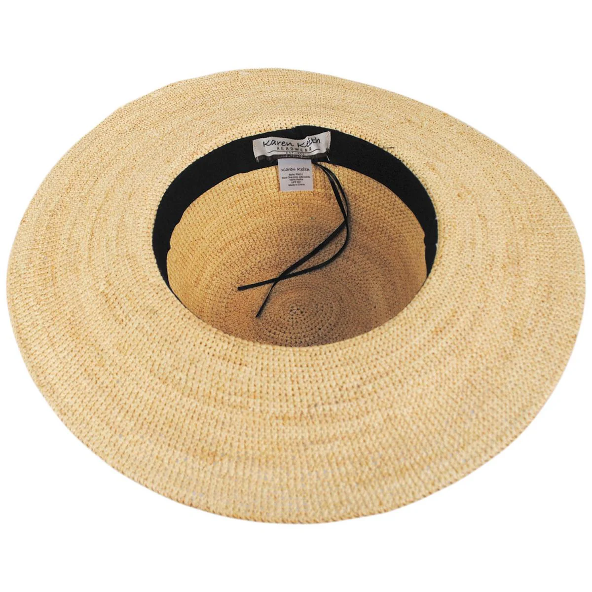 Fiesta Island Raffia Crochet Straw Swinger Sun Hat - Image 4