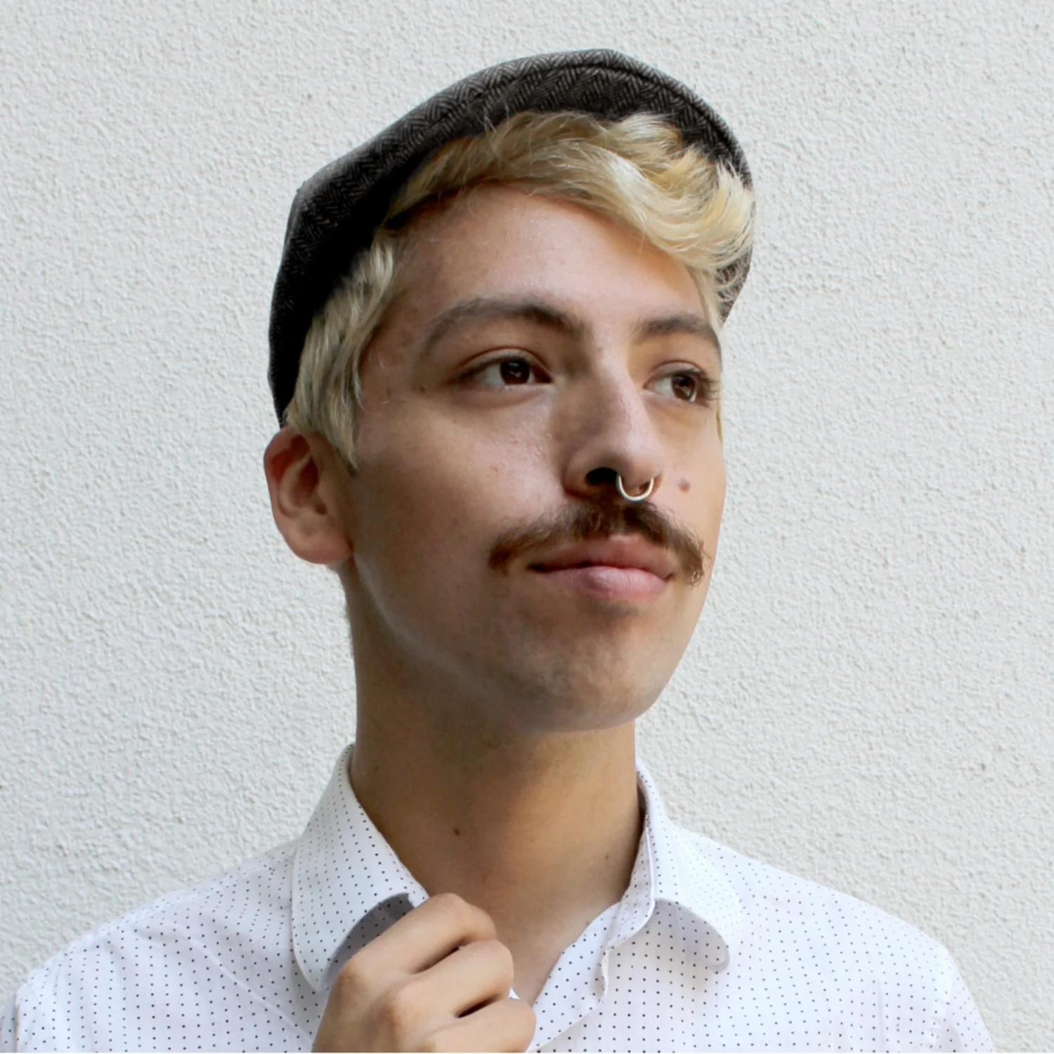 Herringbone Wool Blend Duckbill Ivy Cap - Image 3