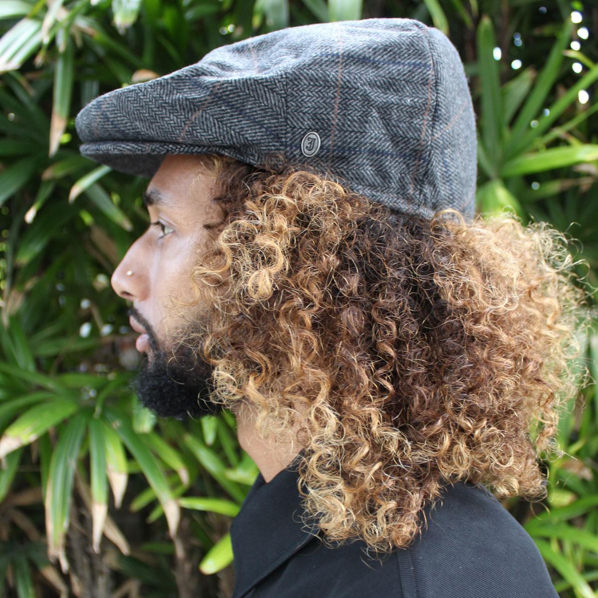Holborn Herringbone Plaid Wool Blend Ivy Cap - Image 2