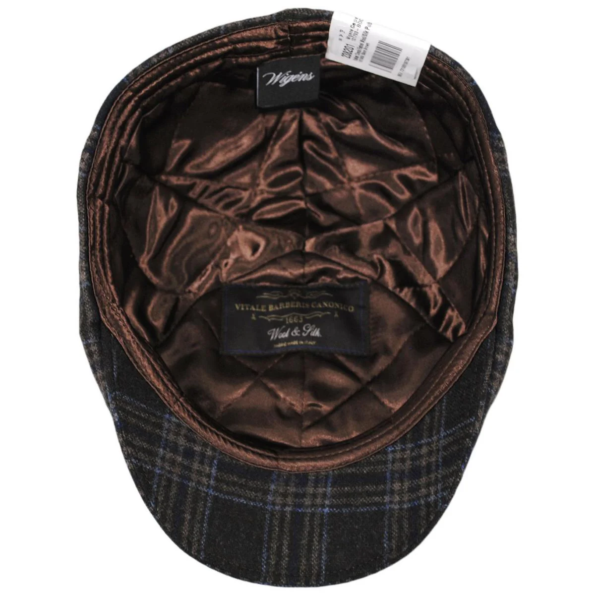 Italian Check Flannel Wool/Silk Pub Cap - Image 4