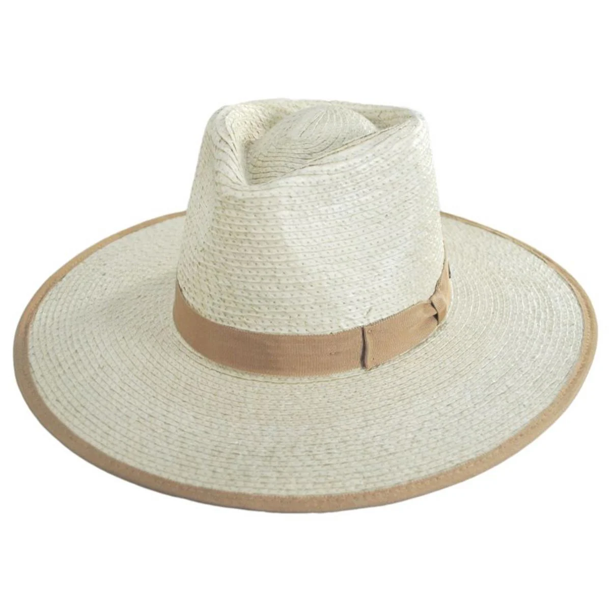 Jo Palm Straw Rancher Fedora Hat - S23