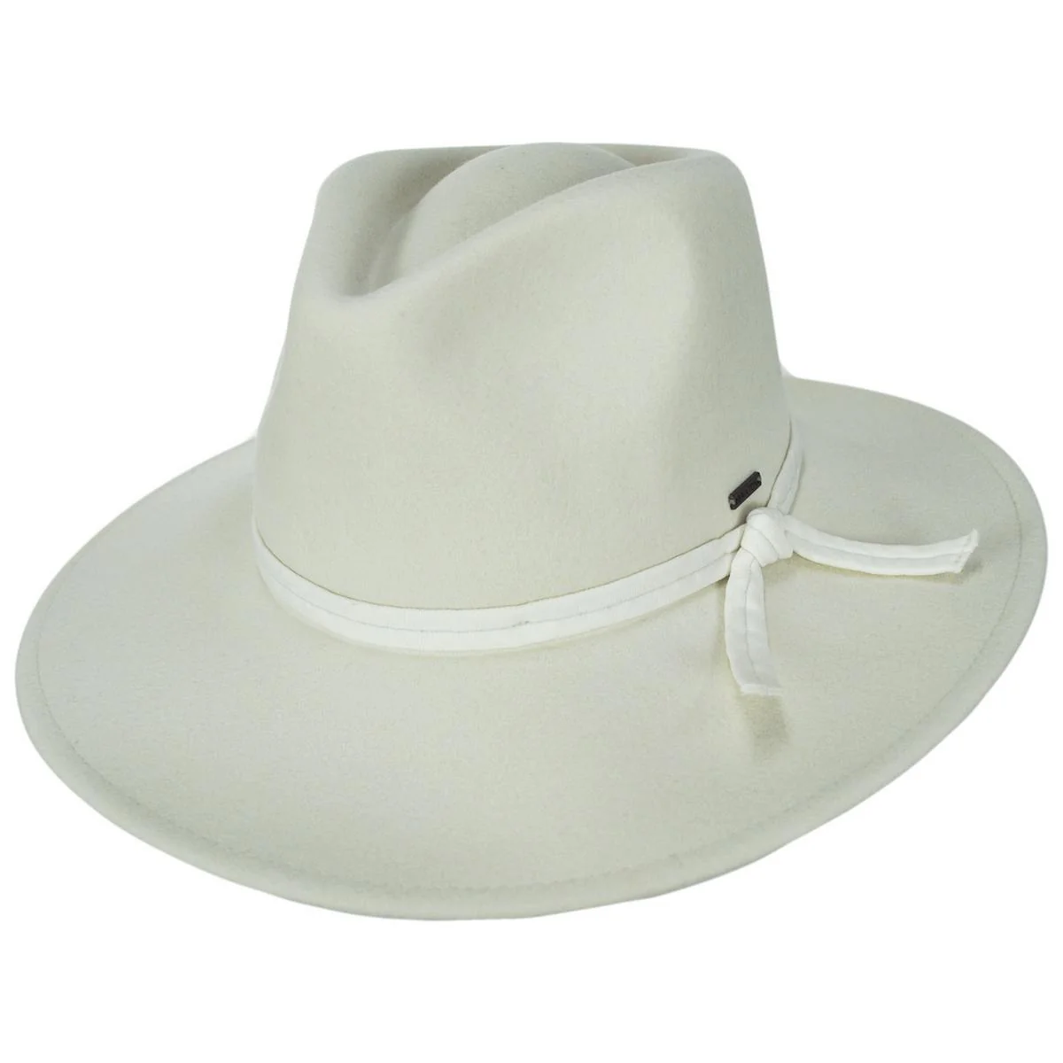 Joanna Packable Wool Felt Fedora Hat - Off White