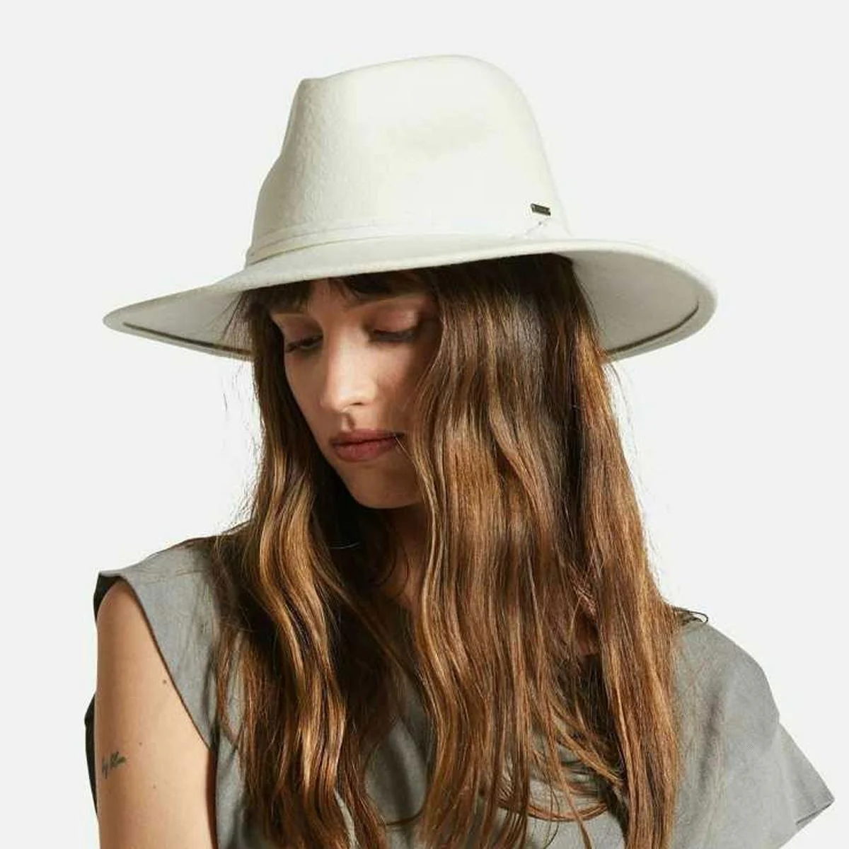 Joanna Packable Wool Felt Fedora Hat - Off White - Image 2