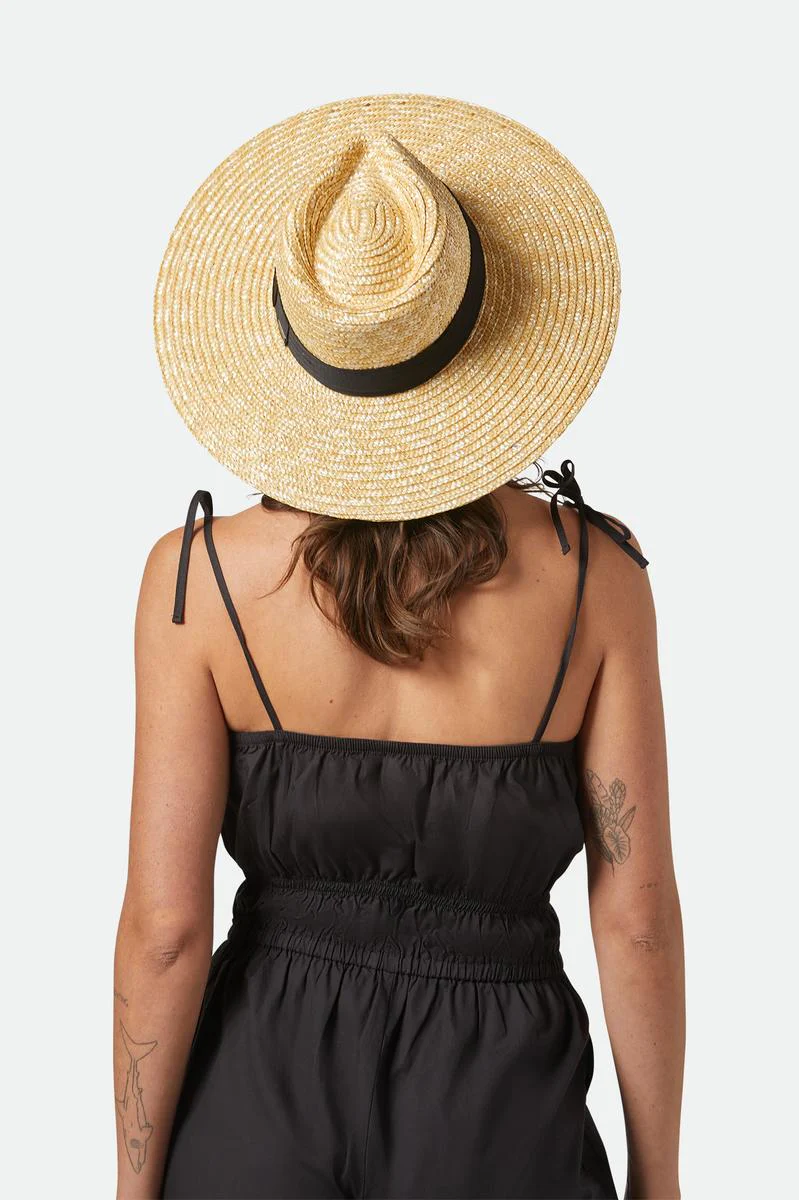 Joanna Wheat Straw Fedora Hat - Honey - Image 5