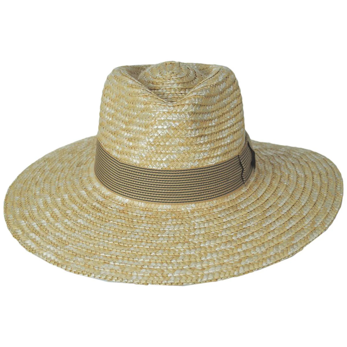 Joanna Wheat Straw Fedora Hat - Honey/Mojave/Black - Image 2