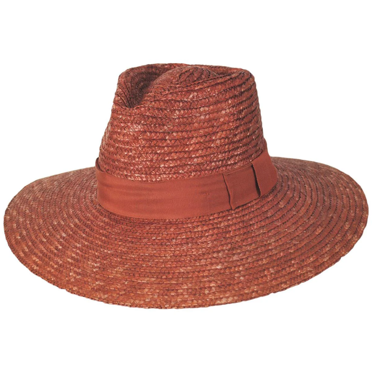 Joanna Wheat Straw Fedora Hat - Phoenix Orange - FINAL SALE
