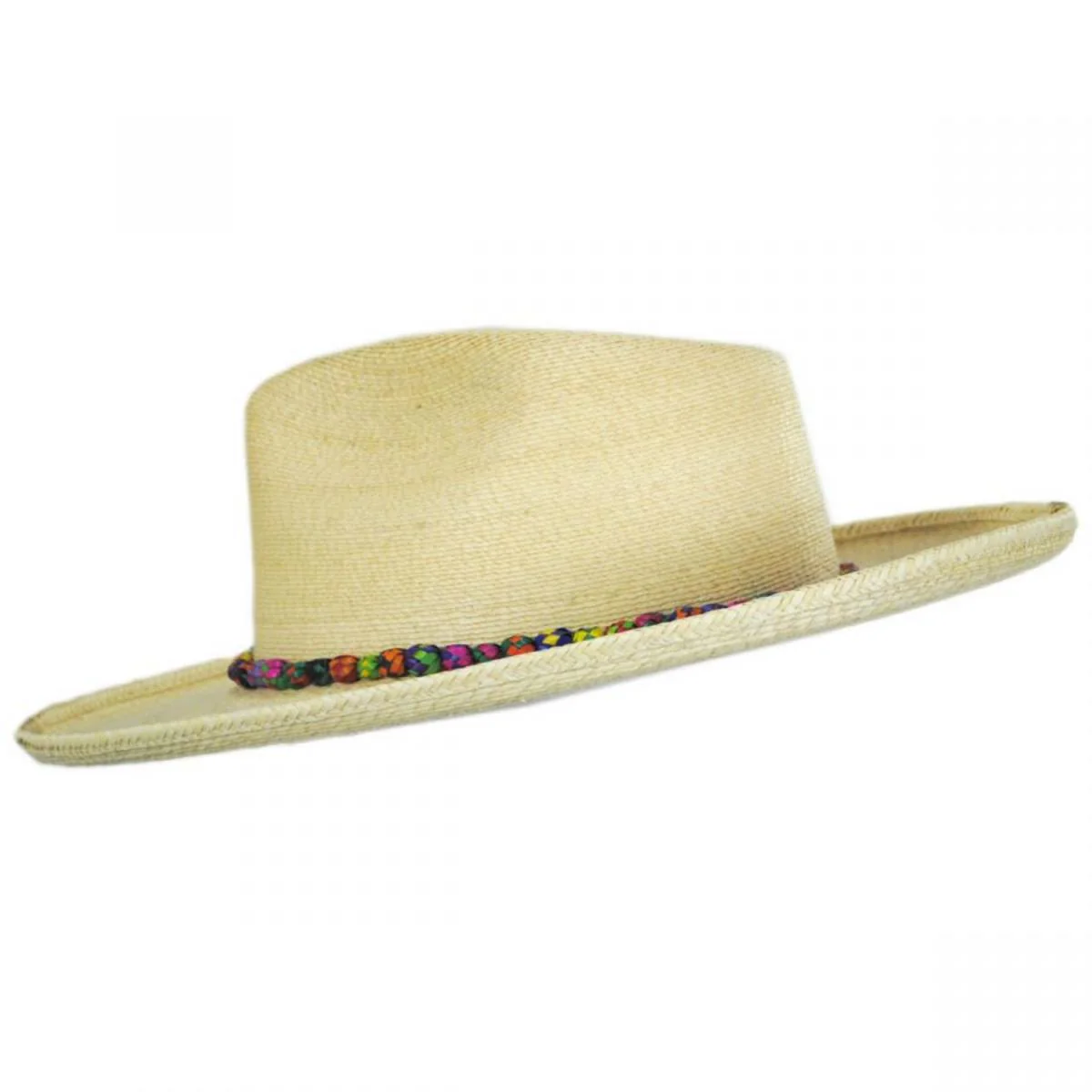 Justicia Palm Leaf Straw Fedora Hat - Image 3