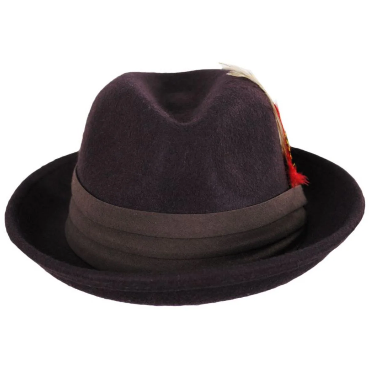 Kid's Blues Crushable Wool Felt Trilby Fedora Hat - Image 6