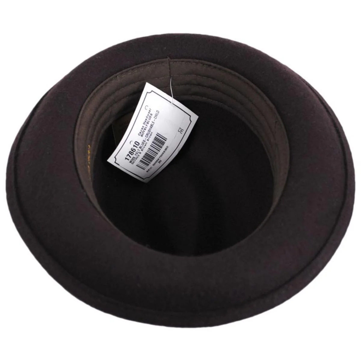 Kid's Blues Crushable Wool Felt Trilby Fedora Hat - Image 8