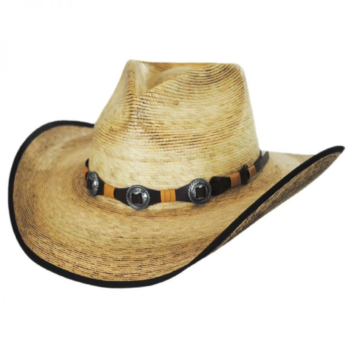 Kimball Palm Leaf Straw Western Hat