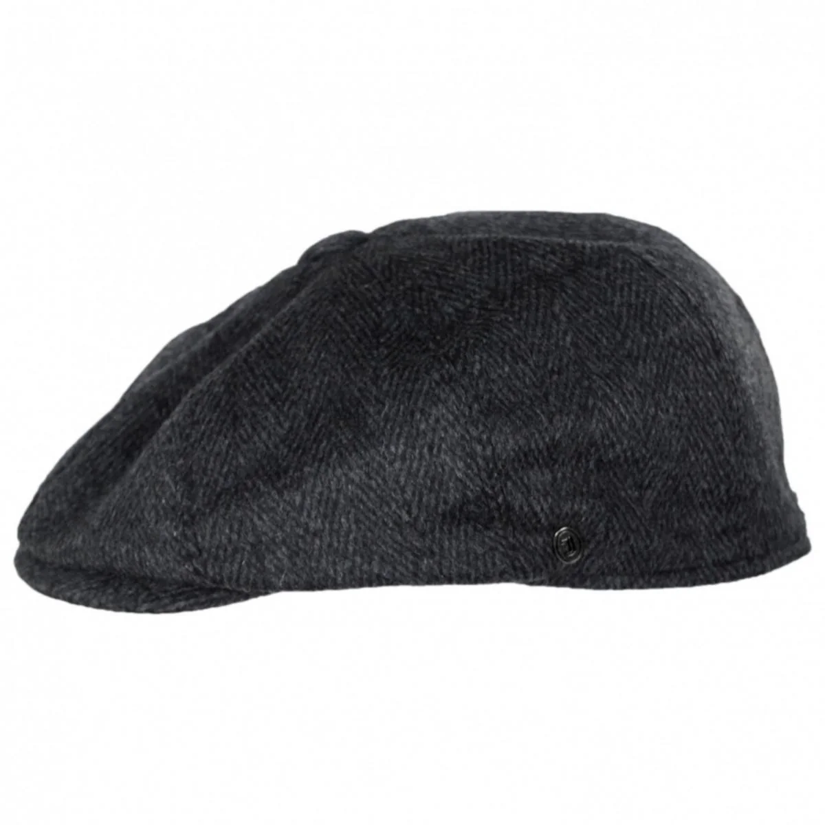 Large Herringbone Wool Blend Newsboy Cap - Image 5