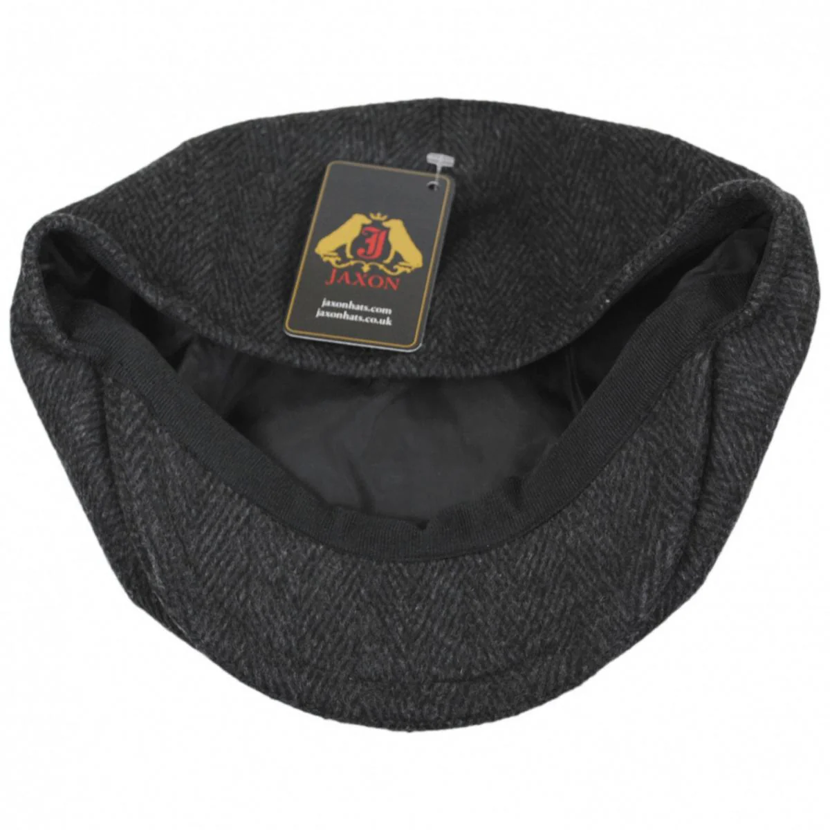 Large Herringbone Wool Blend Newsboy Cap - Image 6