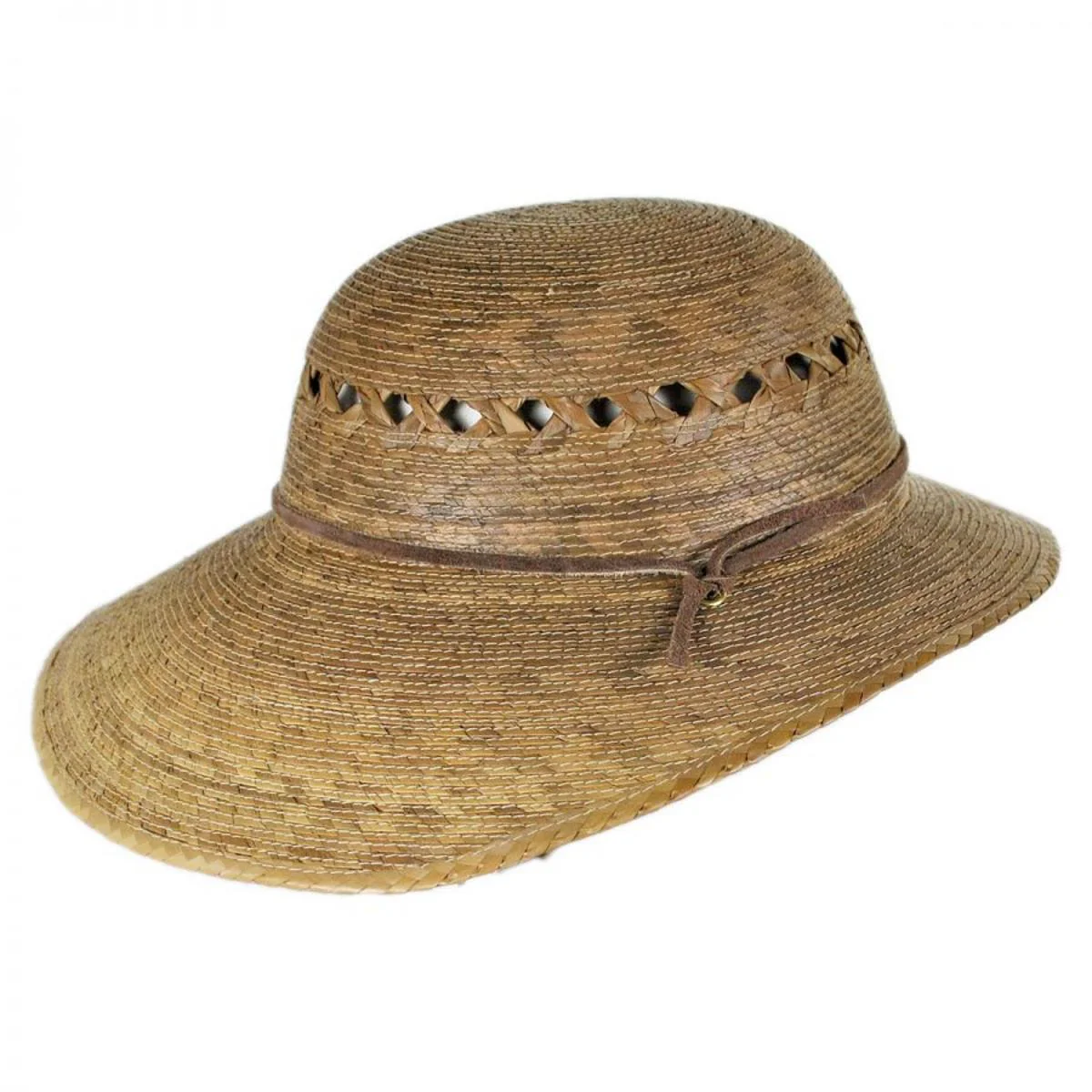 Laurel Lattice Palm Straw Facesaver Hat - Image 3