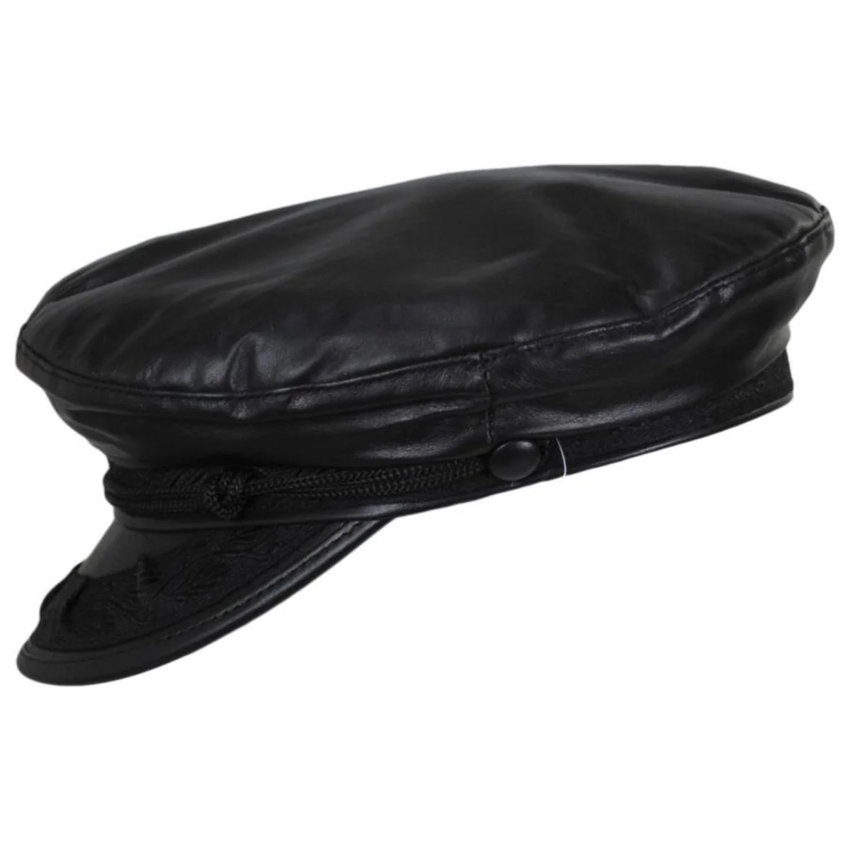 Leather Greek Fisherman Cap - Image 3