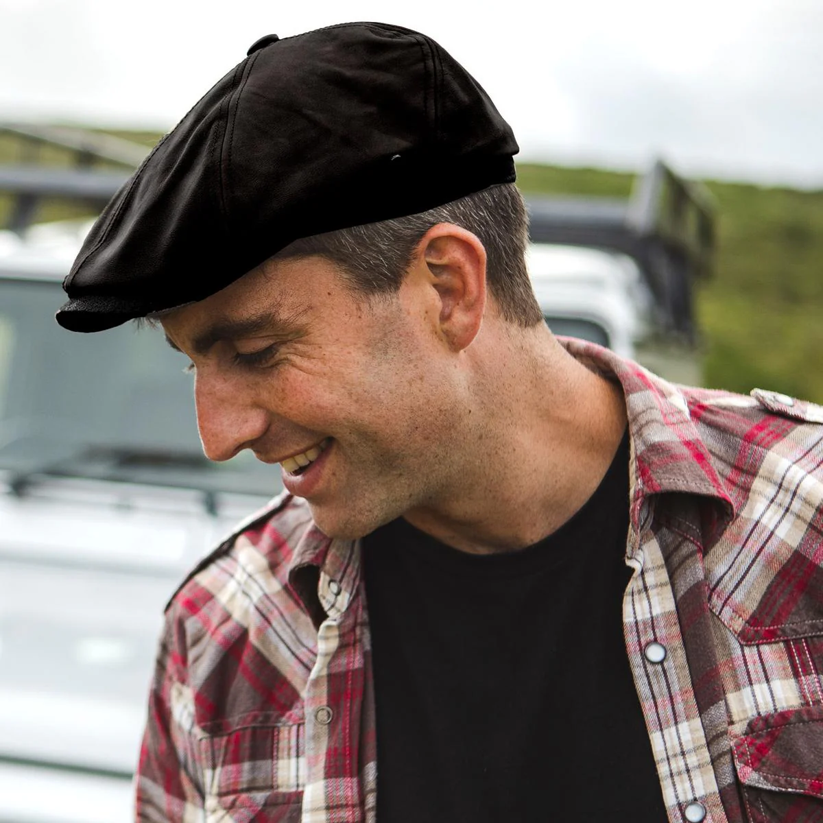 Leather Suede Newsboy Cap - Image 12