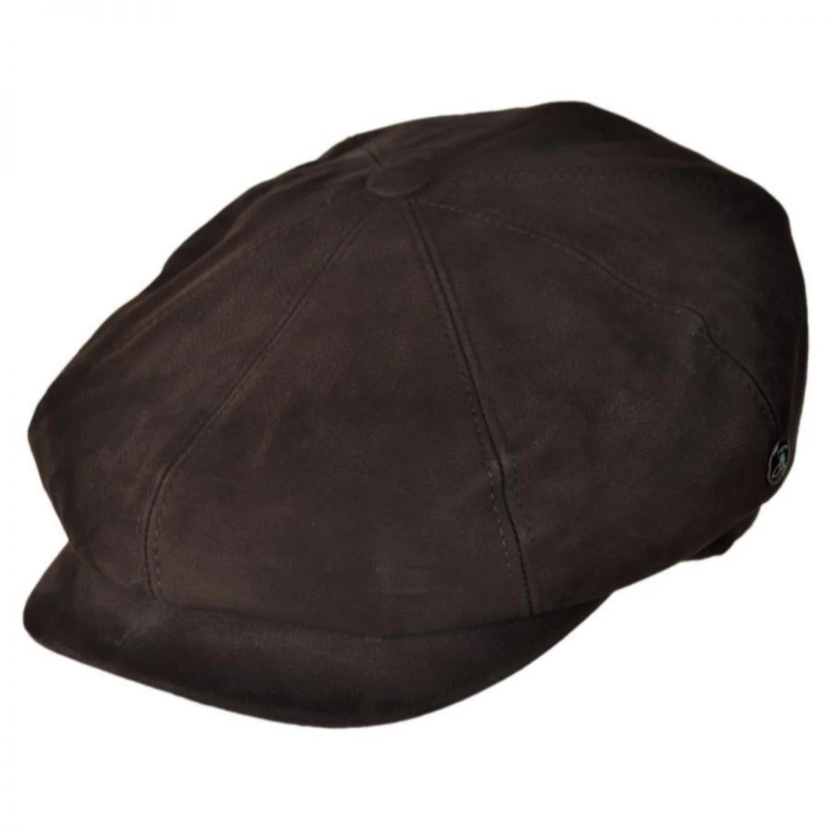 Matte Nappa Leather Newsboy Cap