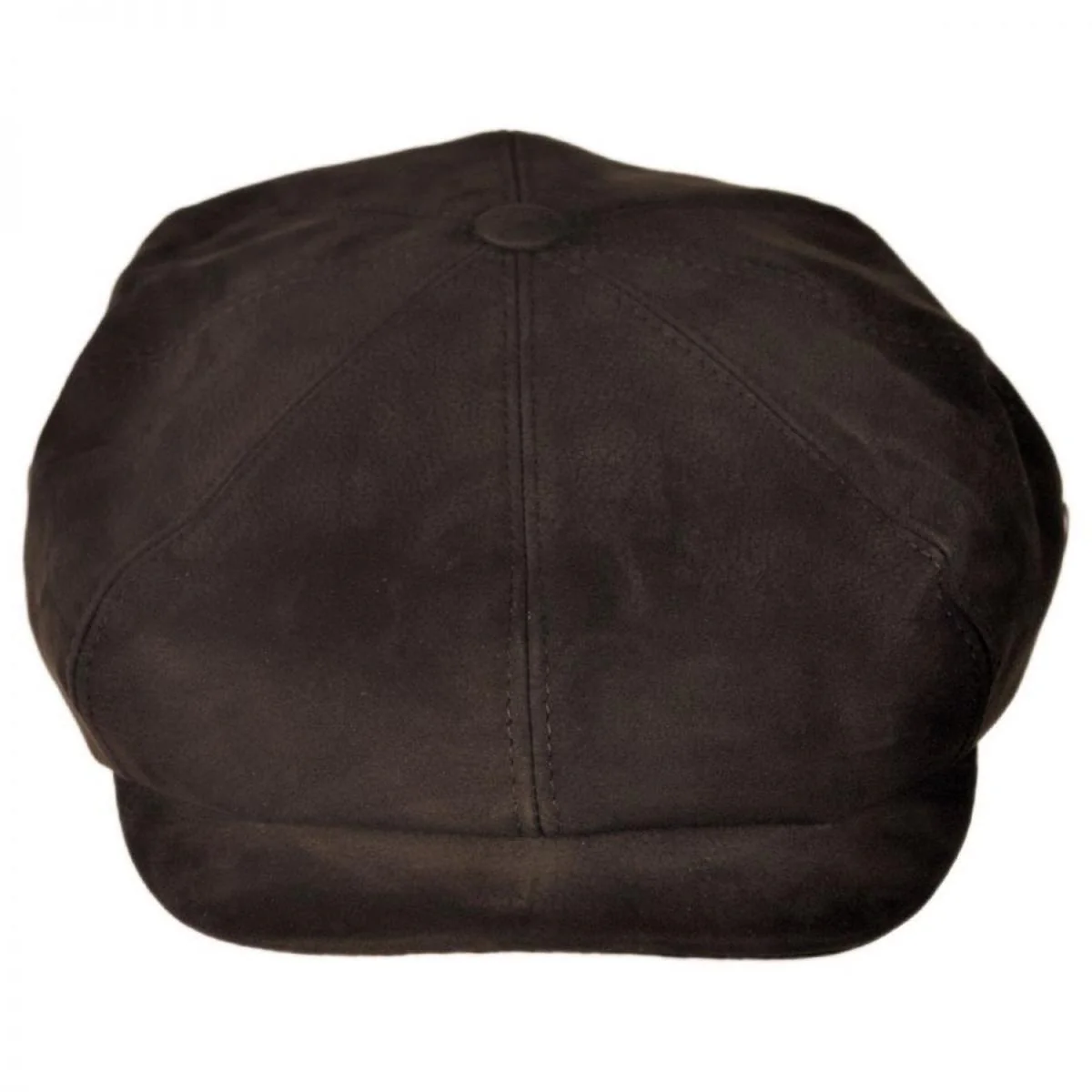 Matte Nappa Leather Newsboy Cap - Image 2