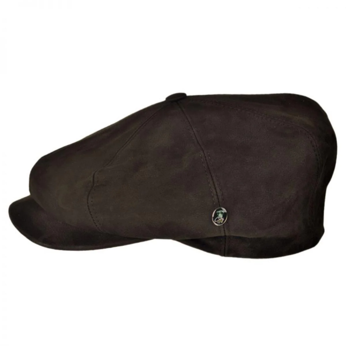 Matte Nappa Leather Newsboy Cap - Image 3