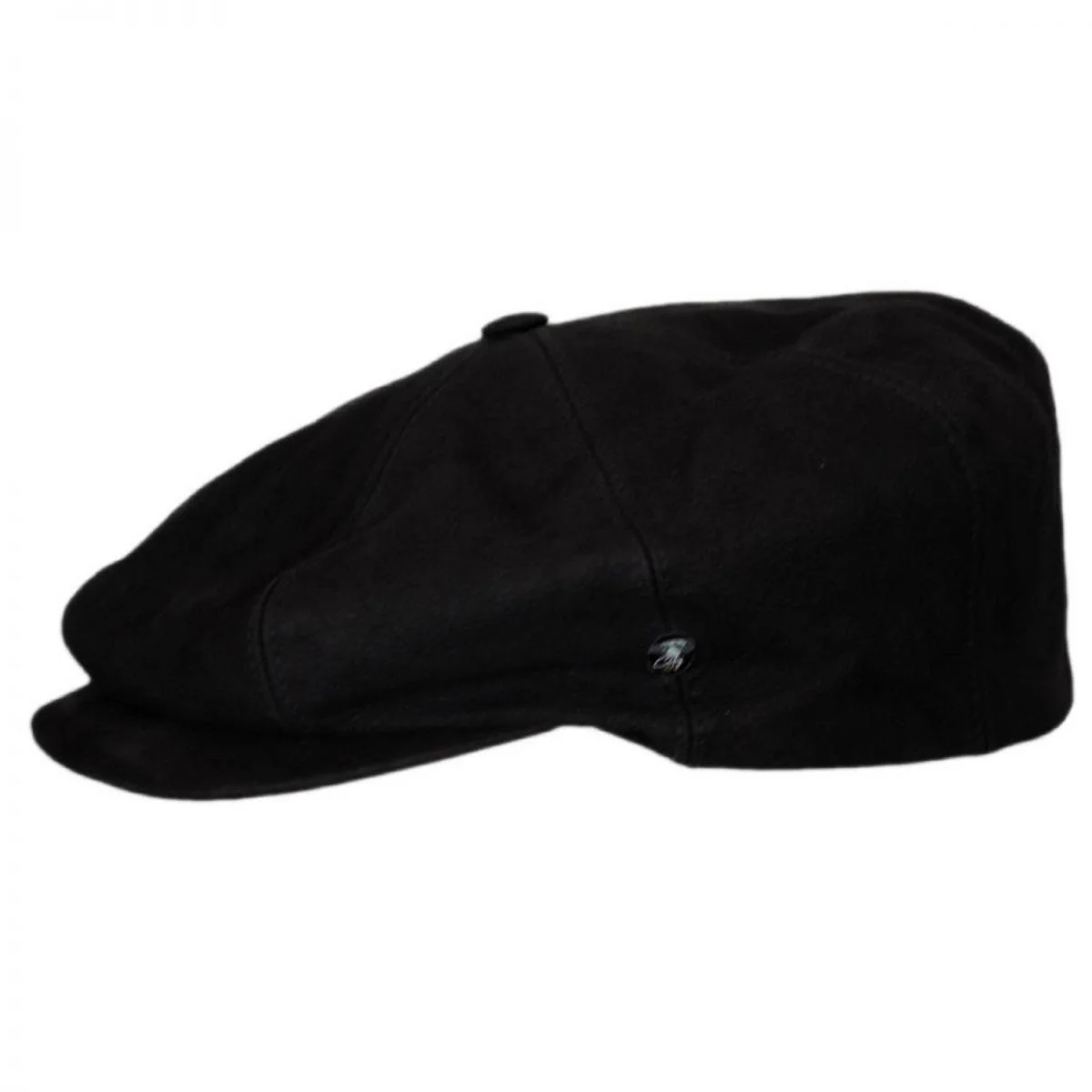Matte Nappa Leather Newsboy Cap - Image 7
