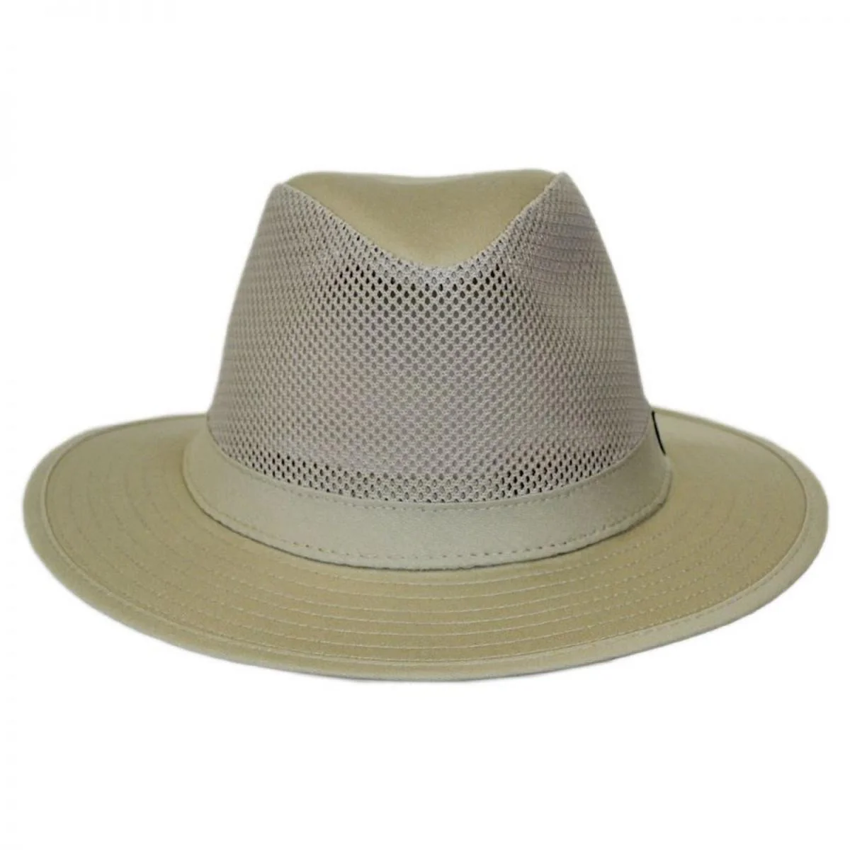 Mesh Crown Cotton Safari Fedora Hat - Image 2