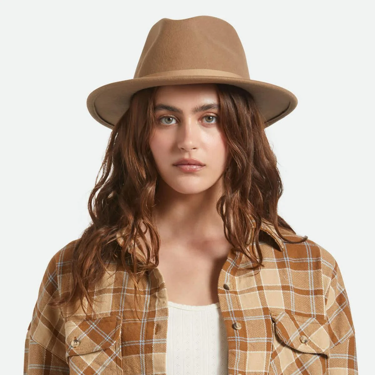 Messer Packable Wool Felt Fedora Hat - Khaki - Image 9