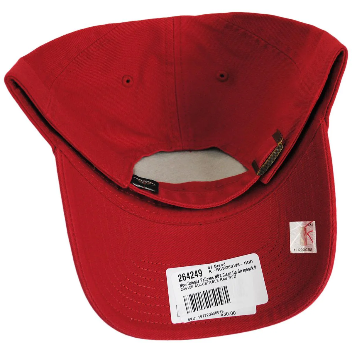 New Orleans Pelicans NBA Clean Up Strapback Baseball Cap Dad Hat - Image 6