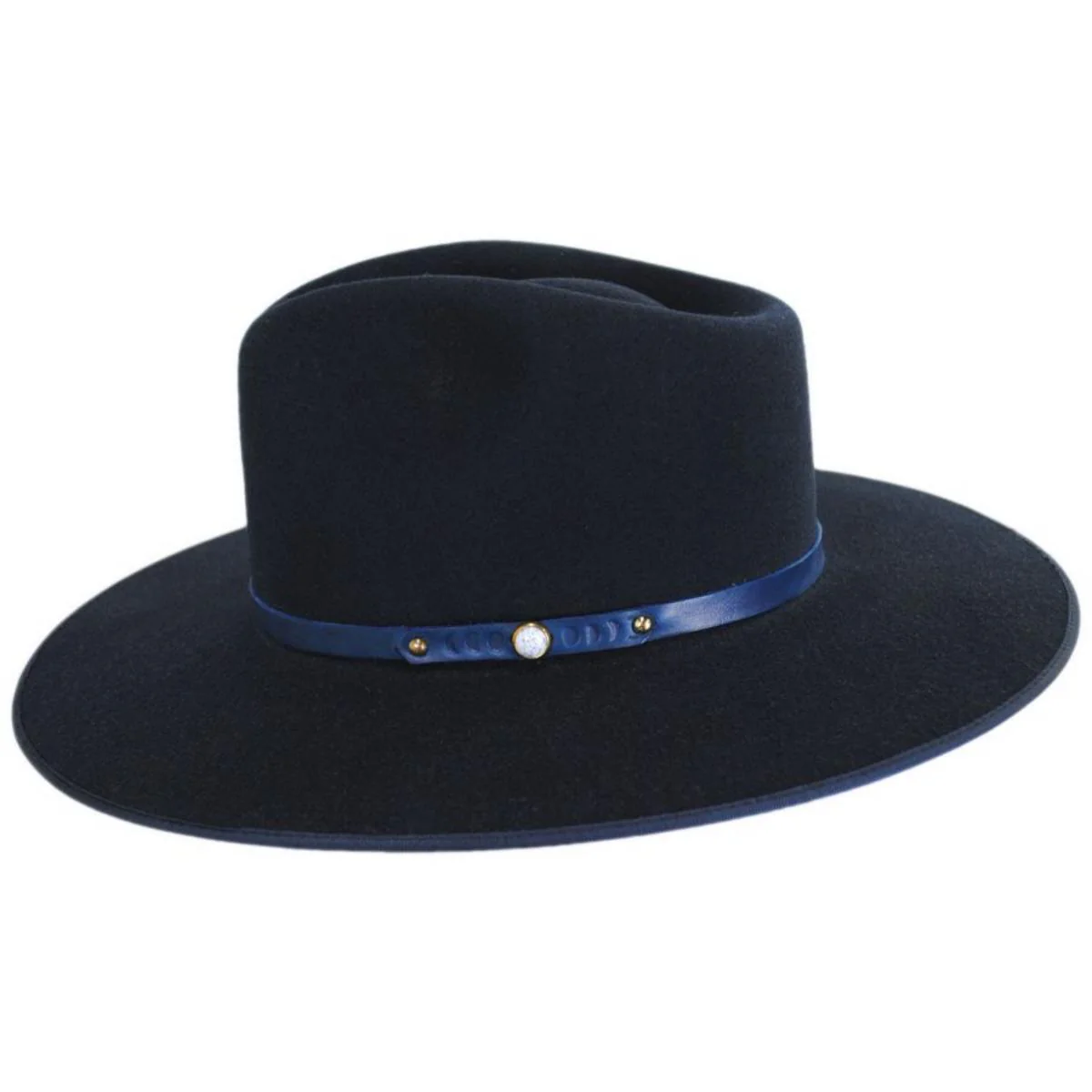 Night Sky B Wool Felt Fedora Hat - Image 3