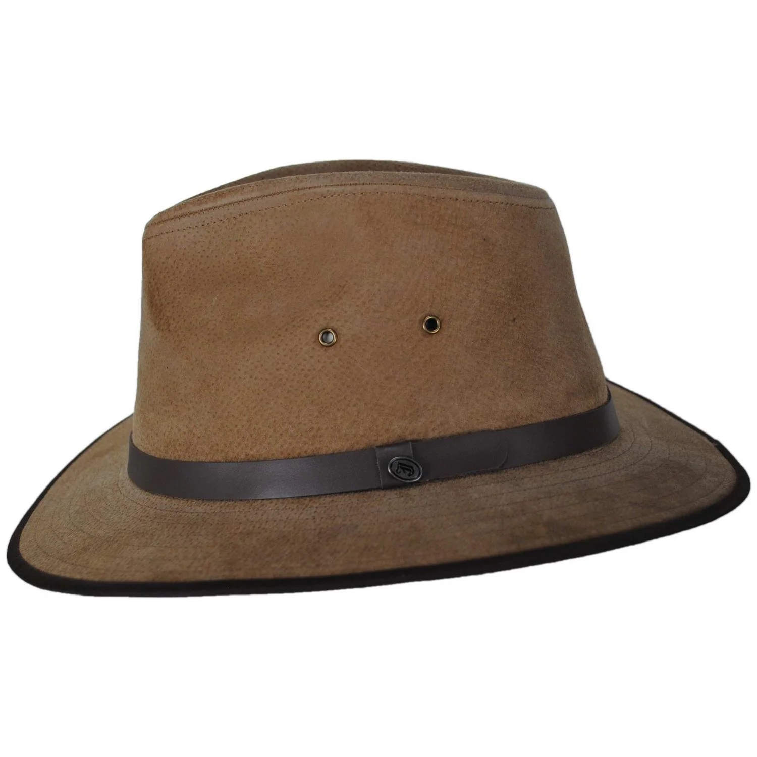 Nubuck Leather Safari Fedora Hat - Image 5