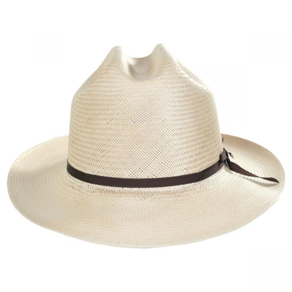 Open Road Shantung Straw Western Hat - Silverbelly - Image 2
