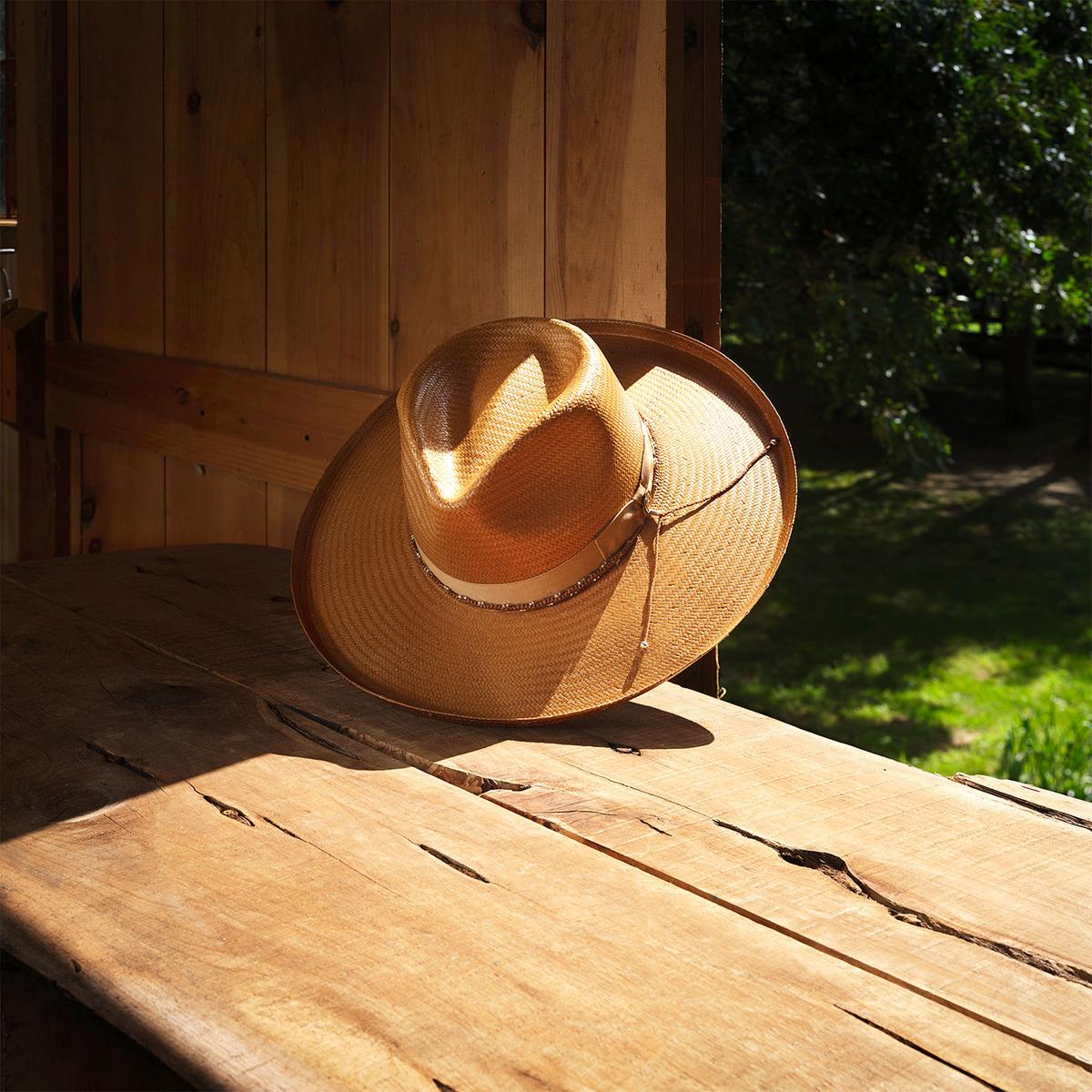 Outlier Shantung Straw Rancher Fedora Hat - Image 5