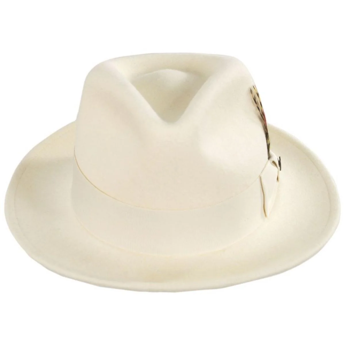 Pachuco Crushable Wool Felt Fedora Hat - Cream - Image 4